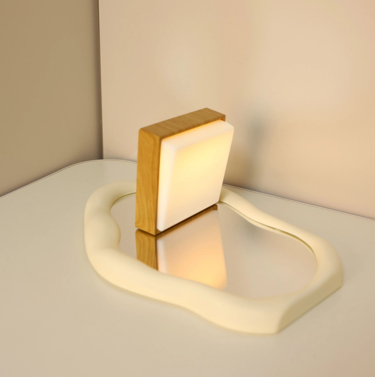 Beech Wood Magnetic Switch Night Light  Rechargeable Wall  Bedside Lamp 5