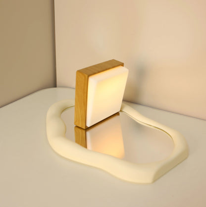 Beech Wood Magnetic Switch Night Light  Rechargeable Wall  Bedside Lamp 5