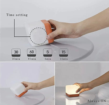 Flip Timer LED Cube Night Light  Minimalist Bedside  Desk Lamp 2