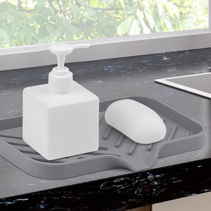 Premium Silicone Sink Soap  Sponge Tray  SelfDraining Counter Caddy For Kitchen Or Bathroom 5