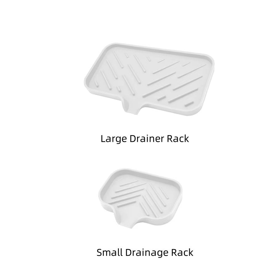 Premium Silicone Sink Soap  Sponge Tray  SelfDraining Counter Caddy For Kitchen Or Bathroom 7