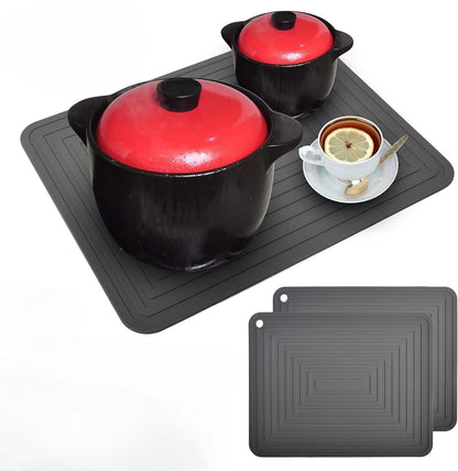 Silicone Square Hot Plate Mat – Heat Resistant Non Slip Pot Mat for Kitchen & Dining Tables