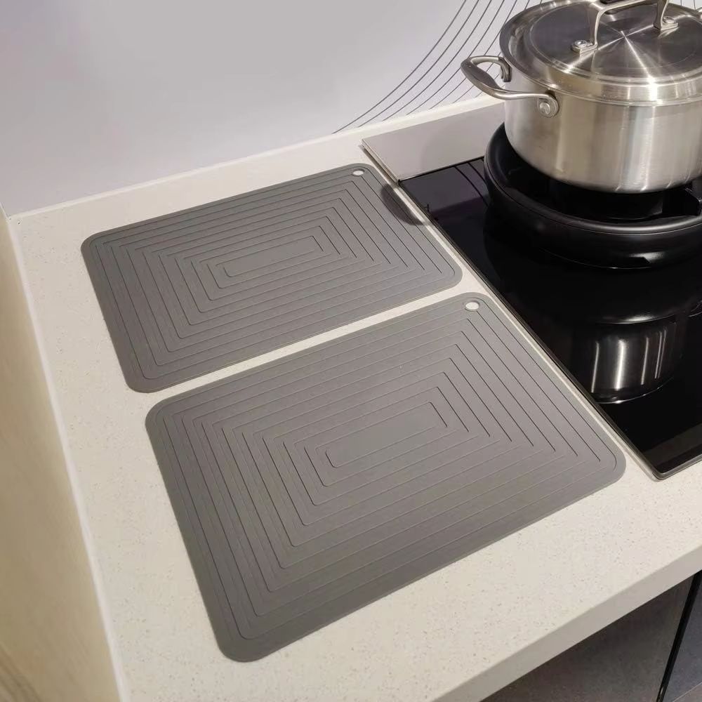Silicone Square Hot Plate Mat  Heat Resistant Non Slip Pot Mat For Kitchen  Dining Tables 1