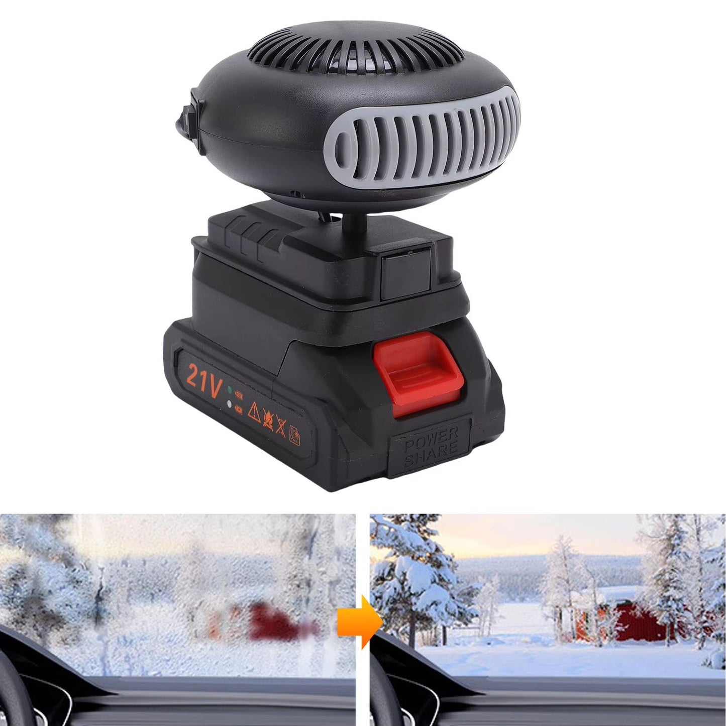 Portable Car Heater  Window Defogger  Compact ABS Small Space Heater With US Plug 1
