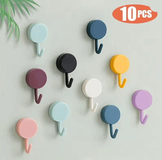 Self Adhesive Wall Hook Set 10