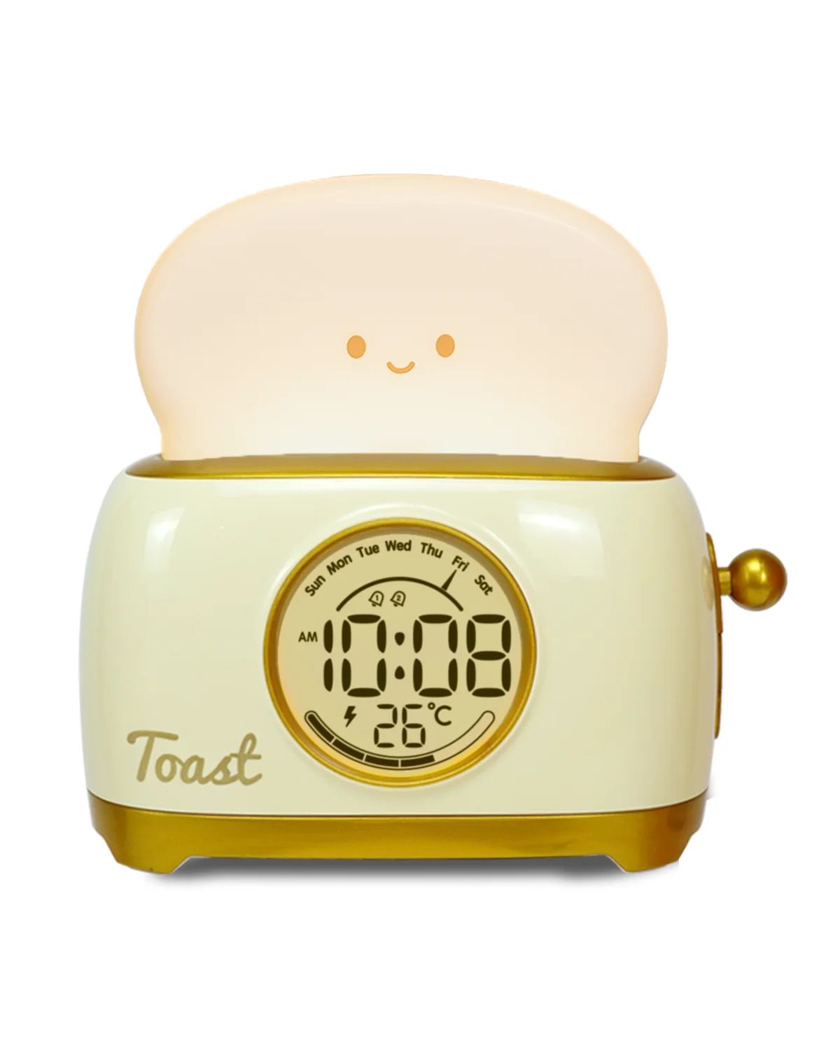 Kawaii Toaster Digital Alarm Clock With LED Night Light  Touch Control 7