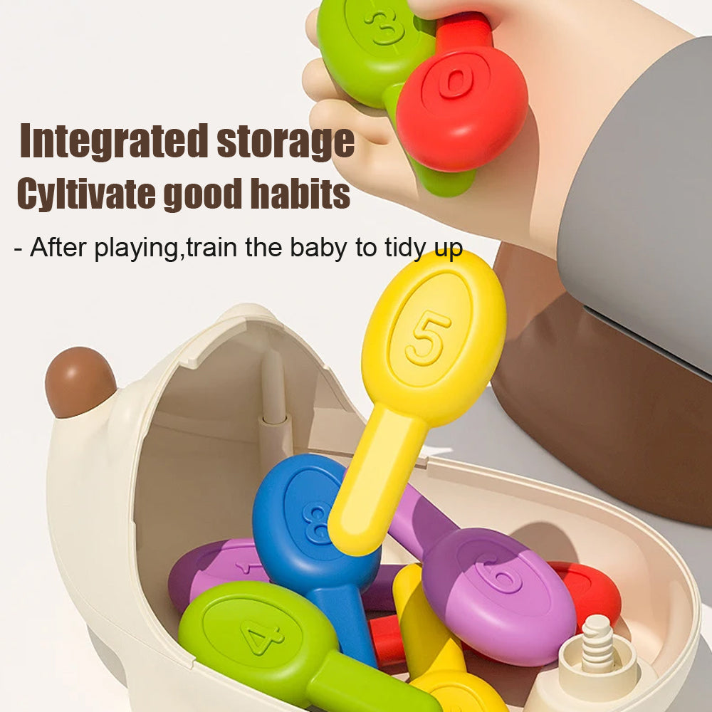 Montessori Educational Toy Hedgehog Fine Motor Skills Toddler Counting Sensory Development 3