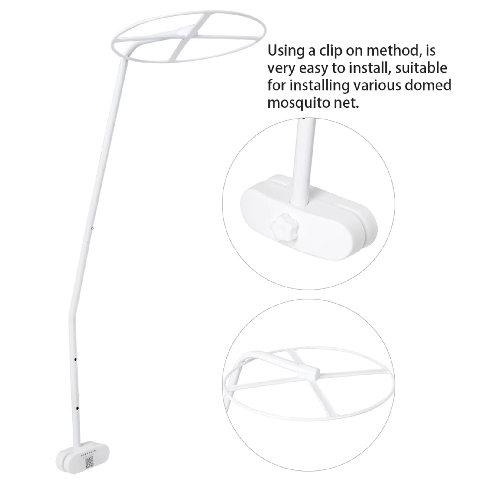 Adjustable Mosquito Net Stand  ClipOn Crib Canopy Holder Rack For Baby Beds 1