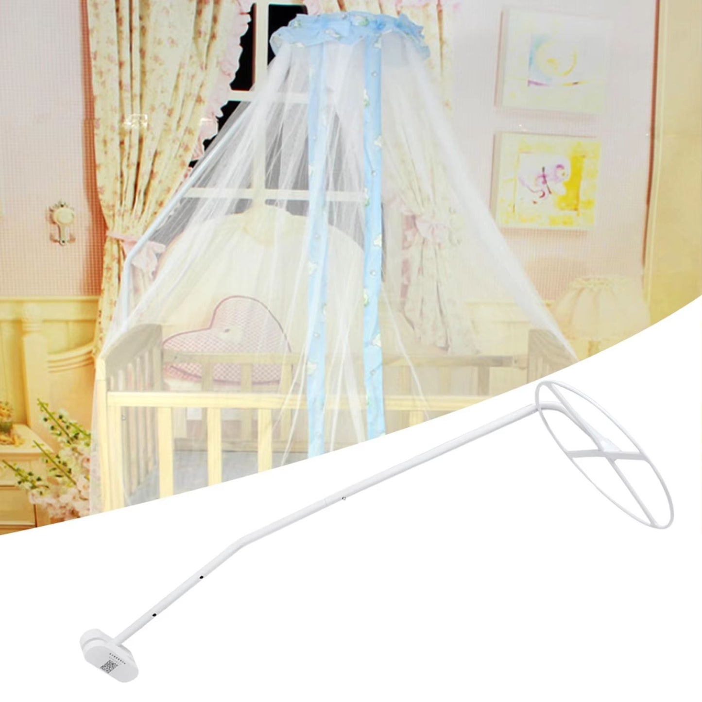 Adjustable Mosquito Net Stand  ClipOn Crib Canopy Holder Rack For Baby Beds 5