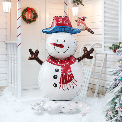 Standing Christmas Snowman Balloon for Holiday Party Decorations