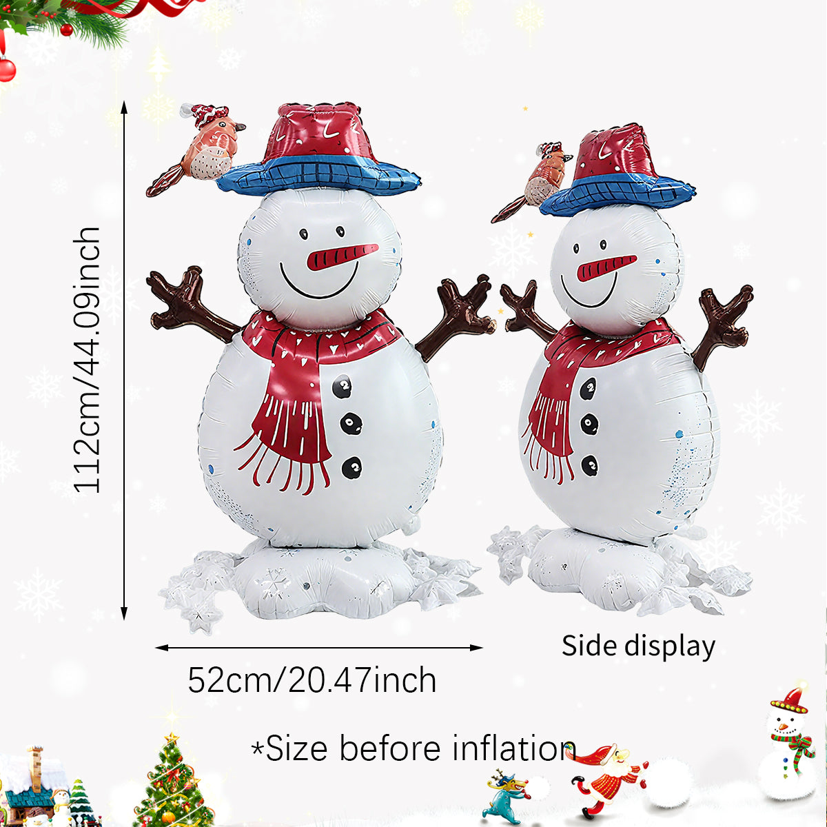 Standing Christmas Snowman Balloon For Holiday Party Decorations 2