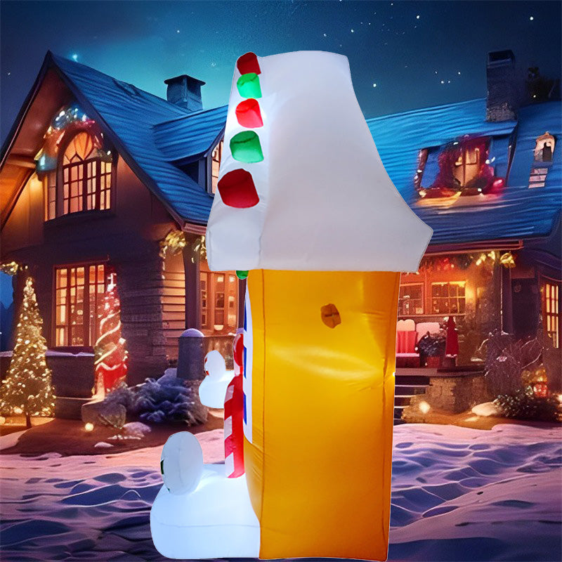 Inflatable Toys Christmas Decorations House Archway LED Lights Model Ornament Xmas Party Decor Outd 3