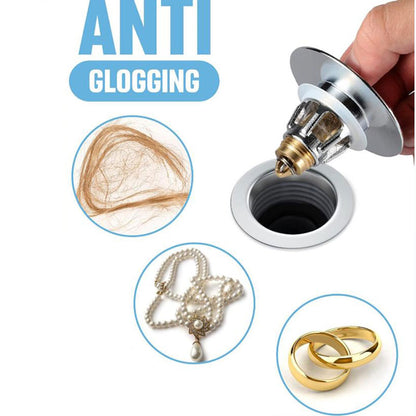 Universal Bathroom Sink Stopper Anti Clogging Popup Strainer Drain Hair Catcher Kitchen Sink Filter 2