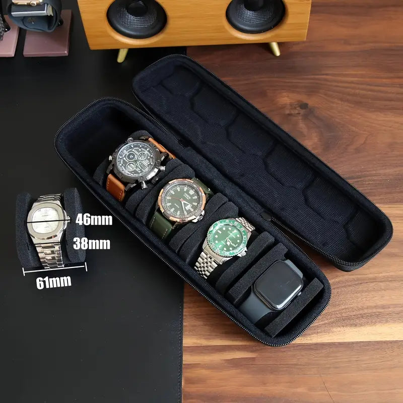 Watch Storage Organizer Box, Watch Travel Case, Hardshell Travel Case for Men's and Women's Watches, Handbag Organizer