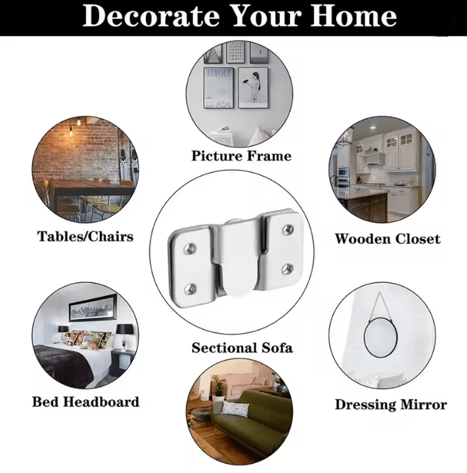 Flush Mount Interlock Picture Hanger Set 1