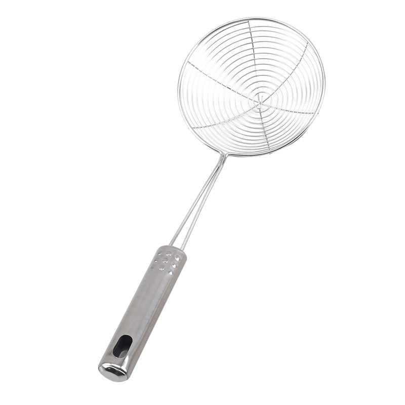 Oval Skimmer Stainless Steel Food Filter Colander Kitchen Strainer Oil Pot