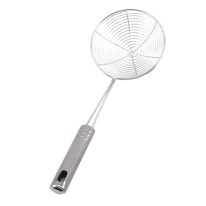 Oval Skimmer Stainless Steel Food Filter Colander Kitchen Strainer Oil Pot