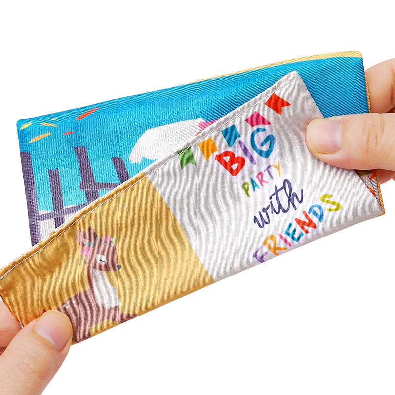 Montessori Puzzle Baby Cloth Toy Early Education Paper Towel Tissue Box 4