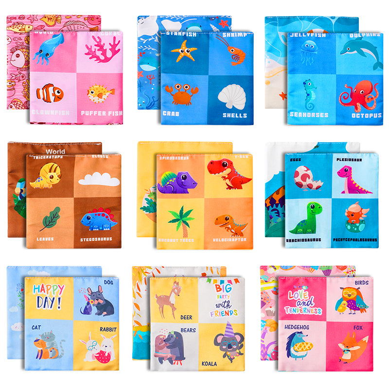 Montessori Puzzle Baby Cloth Toy Early Education Paper Towel Tissue Box 5