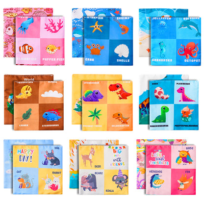 Montessori Puzzle Baby Cloth Toy Early Education Paper Towel Tissue Box 5