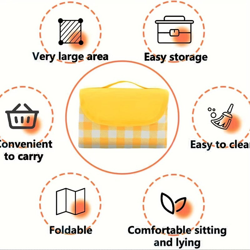Extra Large Picnic Blanket  Waterproof Foldable SandResistant Beach Mat For Camping And Outdoor Adv 1