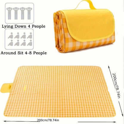 Extra Large Picnic Blanket  Waterproof Foldable SandResistant Beach Mat For Camping And Outdoor Adv 4