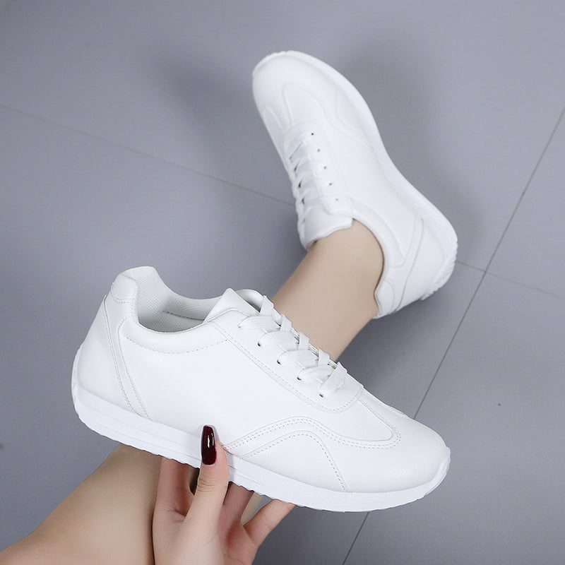 Comfortable White Leather Sneakers Casual Sports Fashion Shoes for School Tennis Vulcanized Spring Sneakers