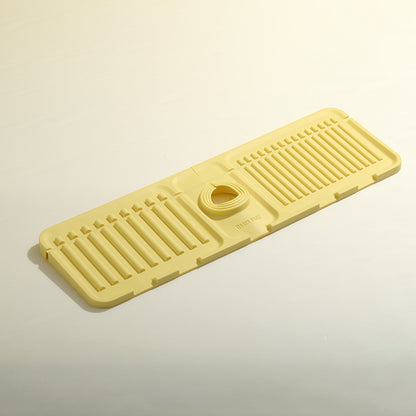 Faucet Mat for Kitchen Sink, Fast Drying Silicone Draining Tray, Stone Sink Accessories for Countertop, Drain Rack
