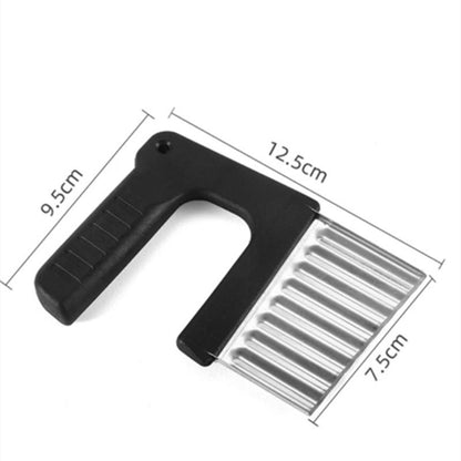 Stainless Steel Potato Chip Slicer Wavy Dough Vegetable Cutter French Fry Maker Tool 8