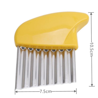 Stainless Steel Potato Chip Slicer Wavy Dough Vegetable Cutter French Fry Maker Tool 6