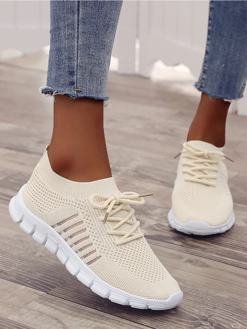Womens New Summer Sneakers Mesh Slip On Running Shoes Comfortable Walking Platform Casual Shoes For 3