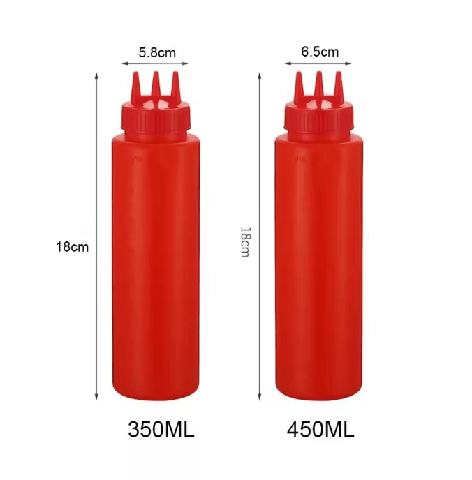 Squeezable Sauce Bottle With Nozzles 3