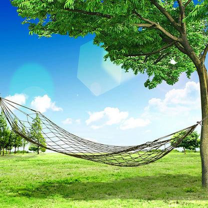 Portable Outdoor Camping Hammock Net Swing Tree Straps Single Or Double Mesh Nylon Hammock For Hiki