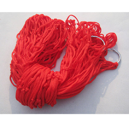 Portable Outdoor Camping Hammock Net Swing Tree Straps Single Or Double Mesh Nylon Hammock For Hiki