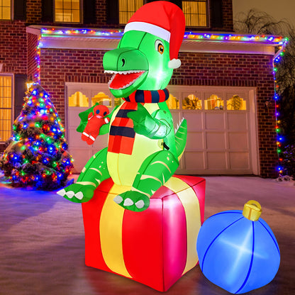 Dinosaur Christmas Inflatables Outdoor Decorations Xmas Blow Up Yard Decorations For Christmas Indo 1