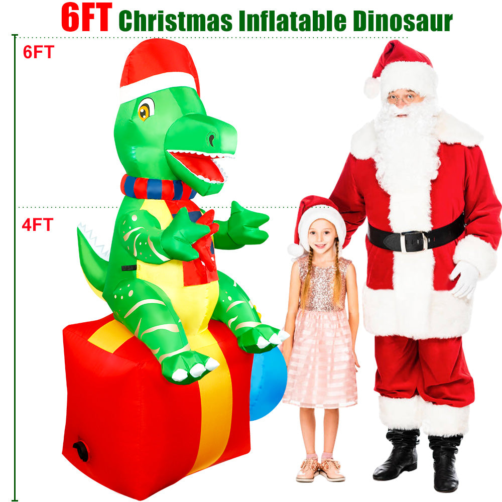Dinosaur Christmas Inflatables Outdoor Decorations Xmas Blow Up Yard Decorations For Christmas Indo 4