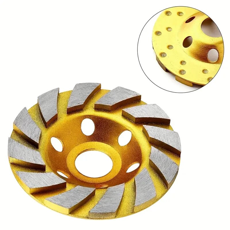 Concrete Turbo Diamond Grinding Cup, Heavy Duty Angle Grinder Wheels for Precision Cutting