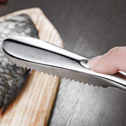 Fish Scaler Remover Stainless Steel Sawtooth Fish Cleaner Tool Easily Cleans Fish Scales Kitchen De