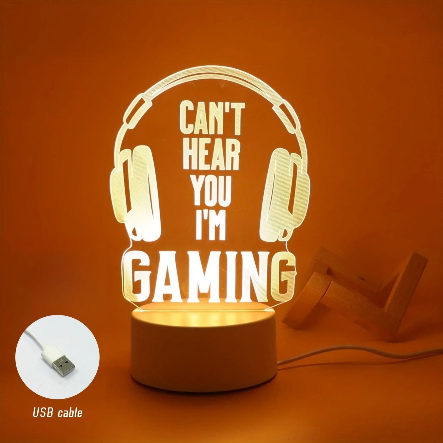 Headphone 3D Creative Night Light Decorative LED Table Lamp 5