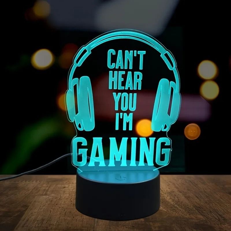 Headphone 3D Creative Night Light Decorative LED Table Lamp 6