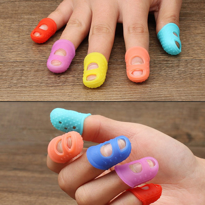 Multi functional Silicone Thimbles for DIY Crafts, Breathable Protective Finger Sleeve, Hollowed Out Sewing Accessories