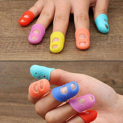 Multi functional Silicone Thimbles for DIY Crafts, Breathable Protective Finger Sleeve, Hollowed Out Sewing Accessories