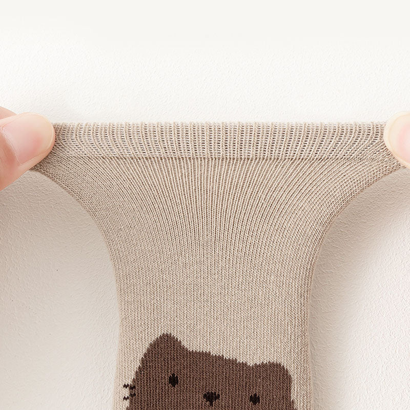 Cute Cartoon Kids NonSlip Socks Fox And Bear Pattern Comfortable Toddler Floor Socks For Boys And G 3