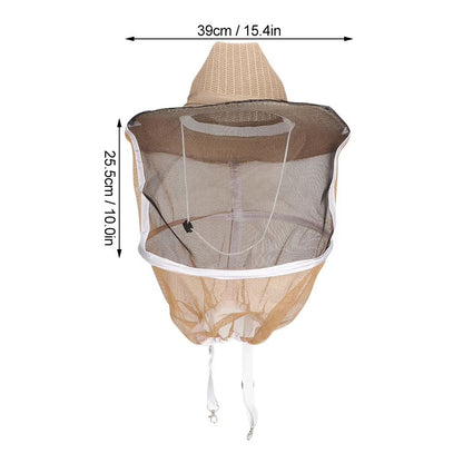 Breathable FireResistant Beekeeping Cowboy Hat With Protective Veil 4