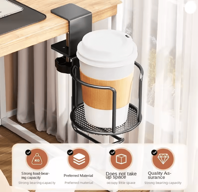 Desk Cup Holder And Headphone Hanger 1