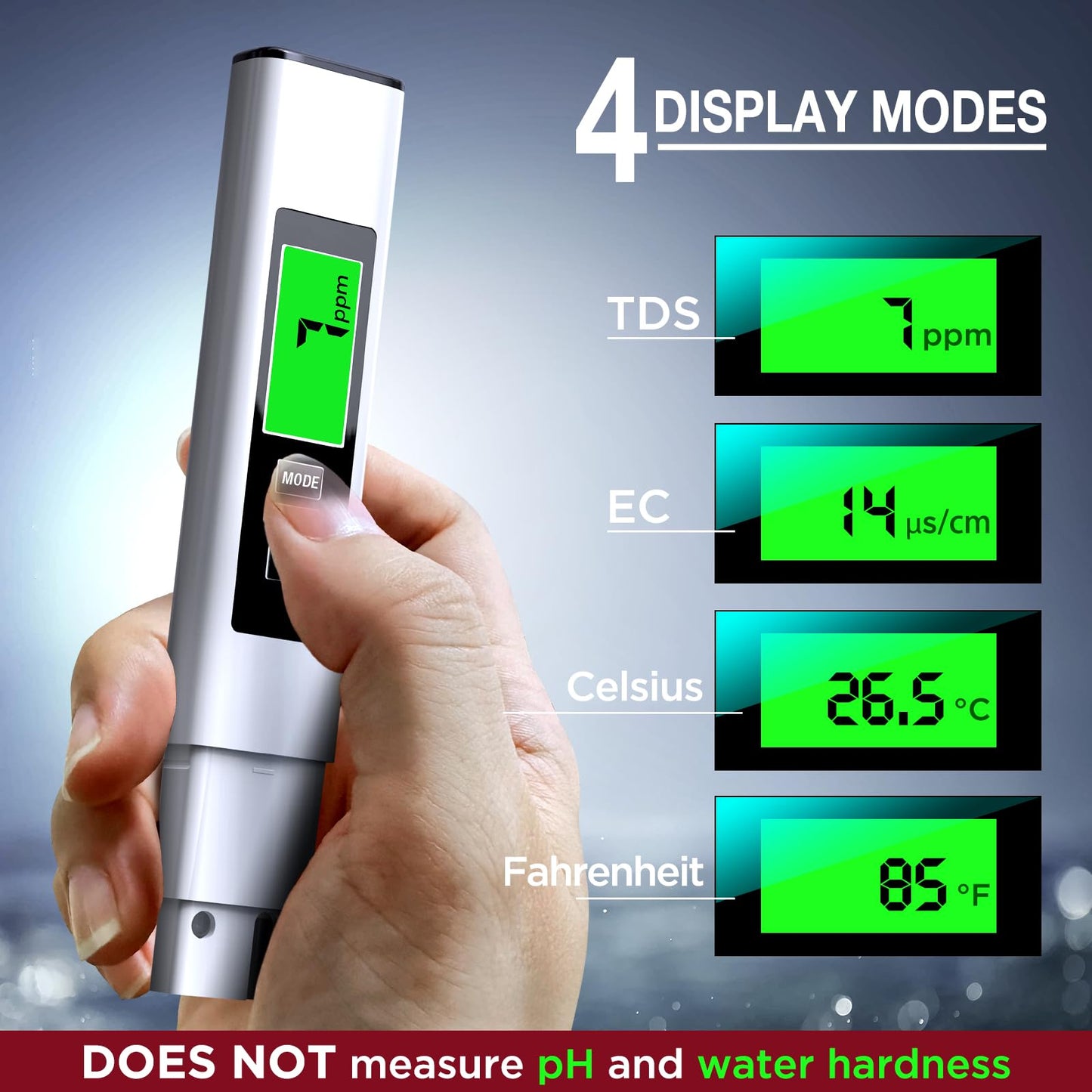 Meter Digital Water Quality Tester With Temperature EC PPM For Drinking Water And Leather Case 1