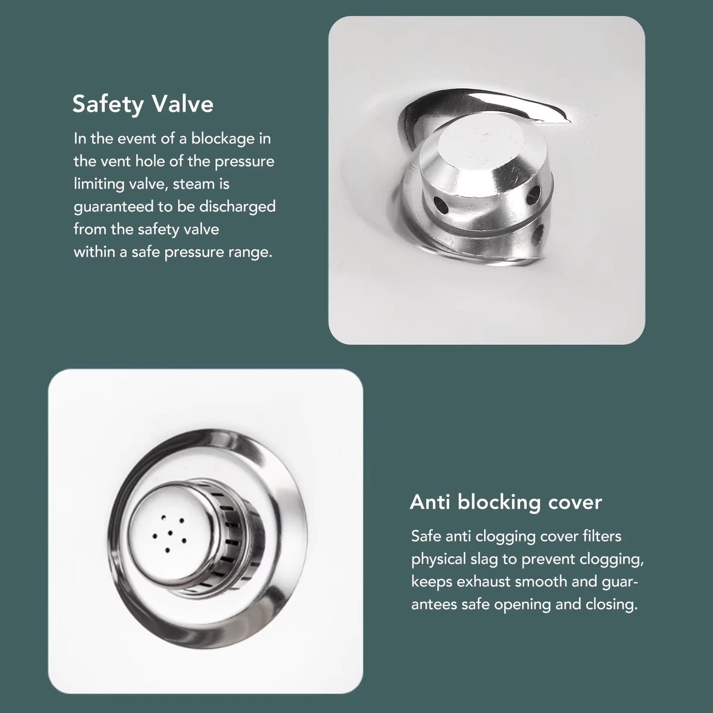 Stainless Steel Pressure Cooker With Safety Valve  80 KPa ExplosionProof Multifunctional Cooking Po 3