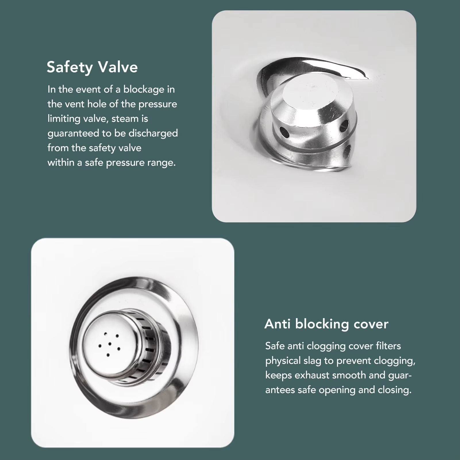 Stainless Steel Pressure Cooker With Safety Valve  80 KPa ExplosionProof Multifunctional Cooking Po 3
