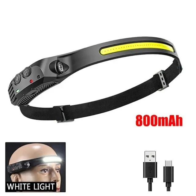 COB LED Headlamp Induction Rechargeable Head Light For Outdoor Use 8