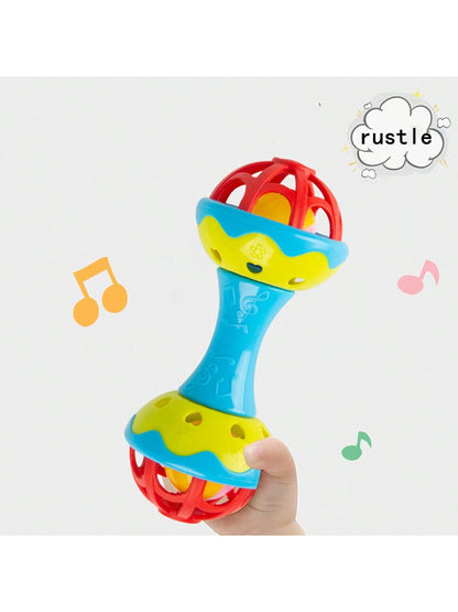 Random Color Baby Rattles, Toddler Double-Headed Hand Grip, Soothing Baby Nibbling Toys